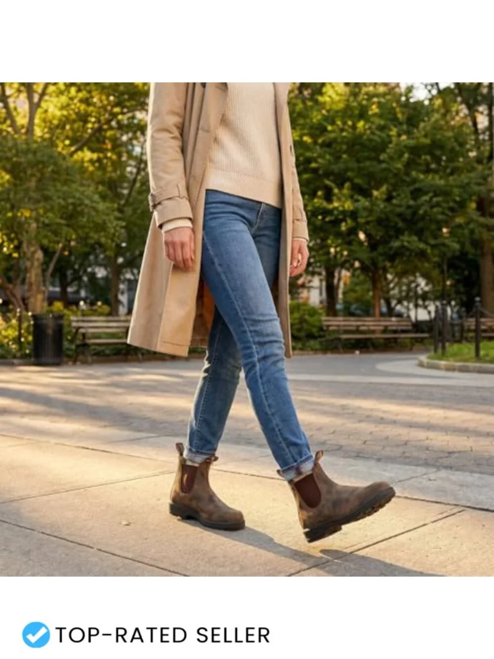 Waterproof Faux Leather Women's Ankle Chelsea Boots Round Toe Block Heel